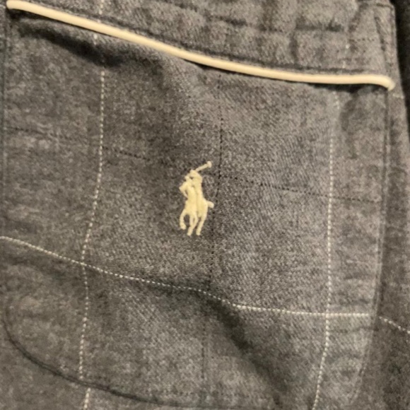 Ralph Lauren Polo Plaid Cotton Flannel Pajama Set Charcoal Gray Men's XL - Picture 4 of 7